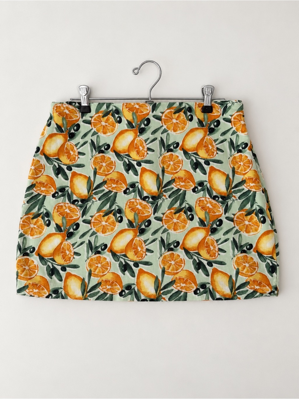 Abercrombie & Fitch Citrus Print Mini Skirt - Yellow & Green
